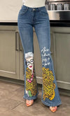 Jeans Flare Gráficos
