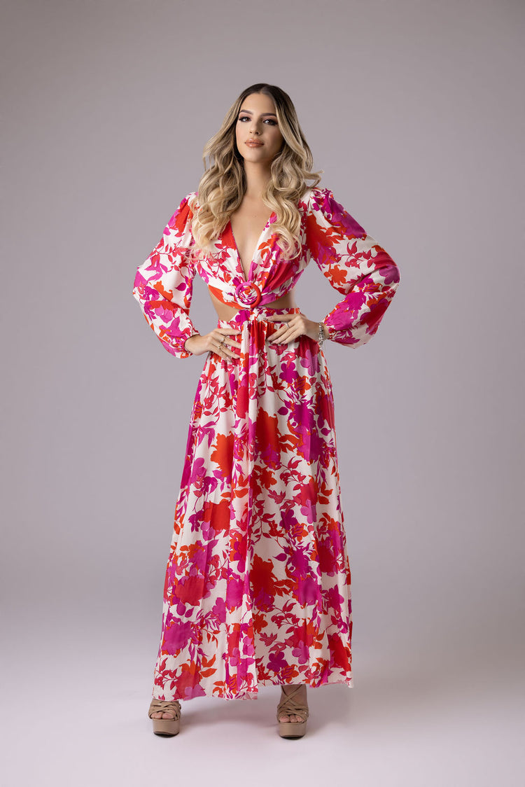 Long dress with long sleeves