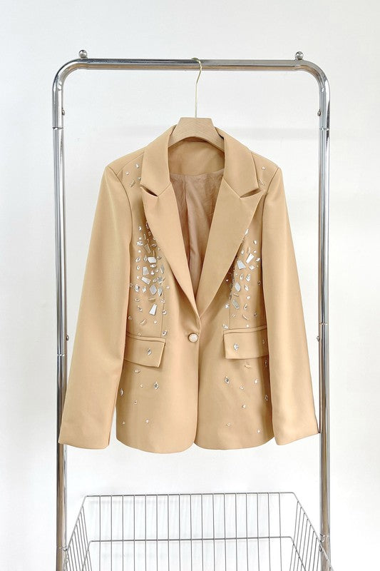 Blazer Con Aplicaciones De Pedrería