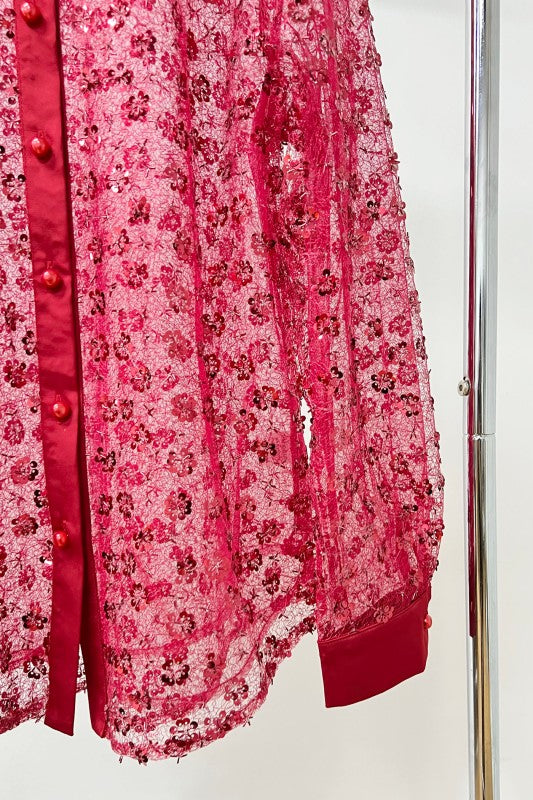Blusa Lentejuelas De Flor
