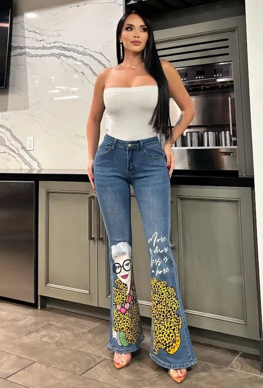 Jeans Flare Gráficos