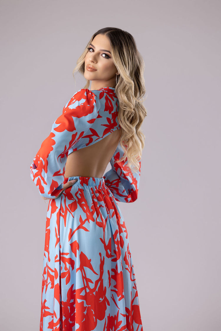 Long dress with long sleeves