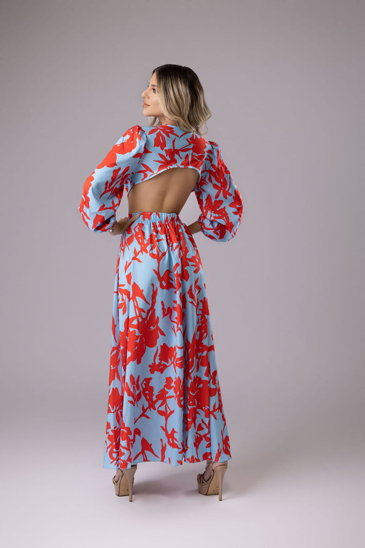 Long dress with long sleeves